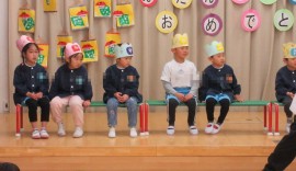 1月の誕生会の様子(幼児)