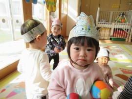 豆まきしたよ(乳児)