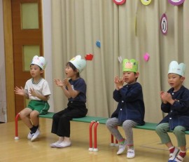 4月の誕生会ありました(幼児)