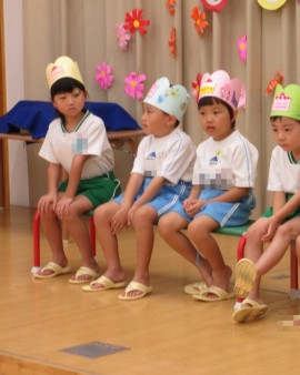 ８月の誕生会ありました(幼児)